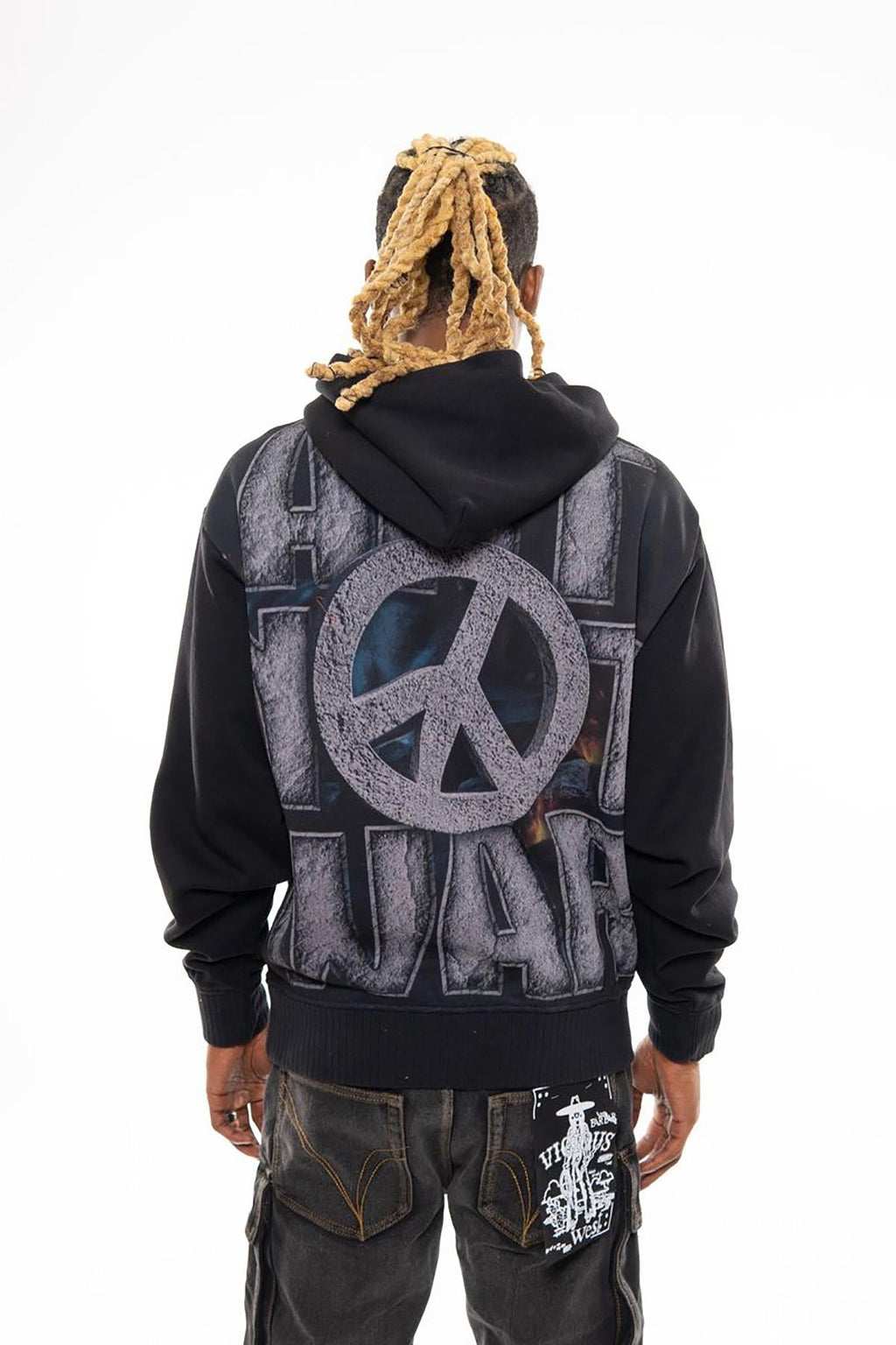 Peace oversized pull-over hoodie