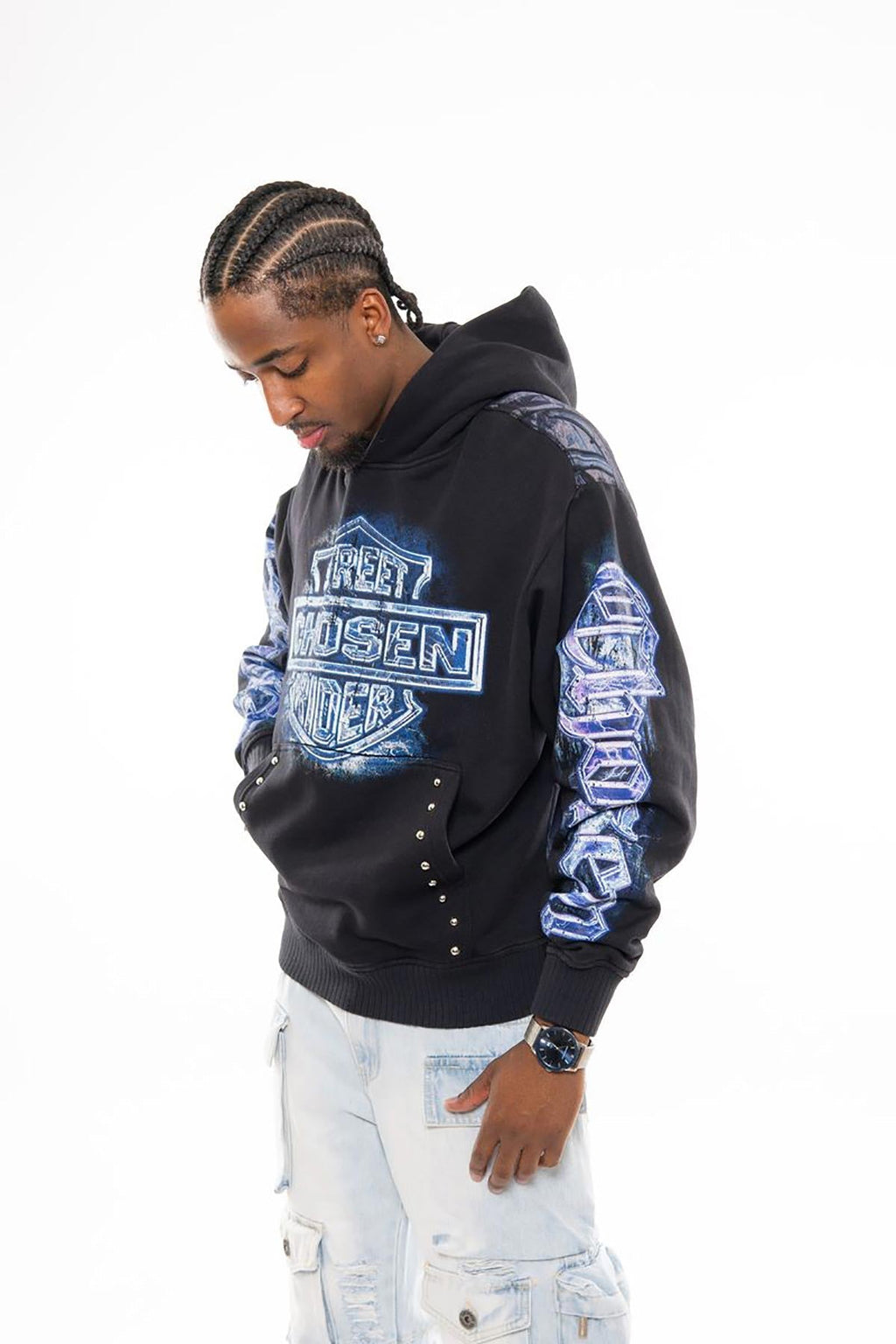 Street rider oversized pull-over hoodie