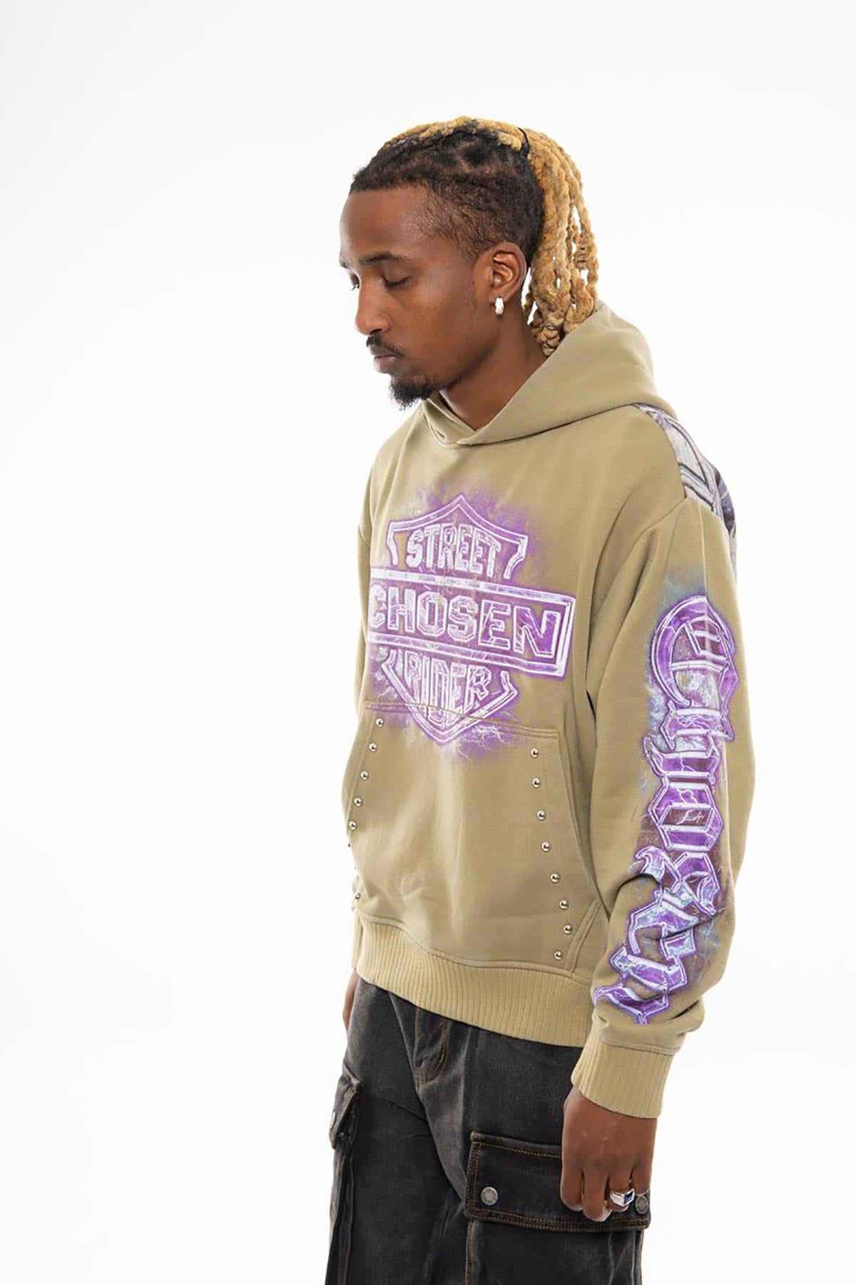 Street rider oversized pull-over hoodie