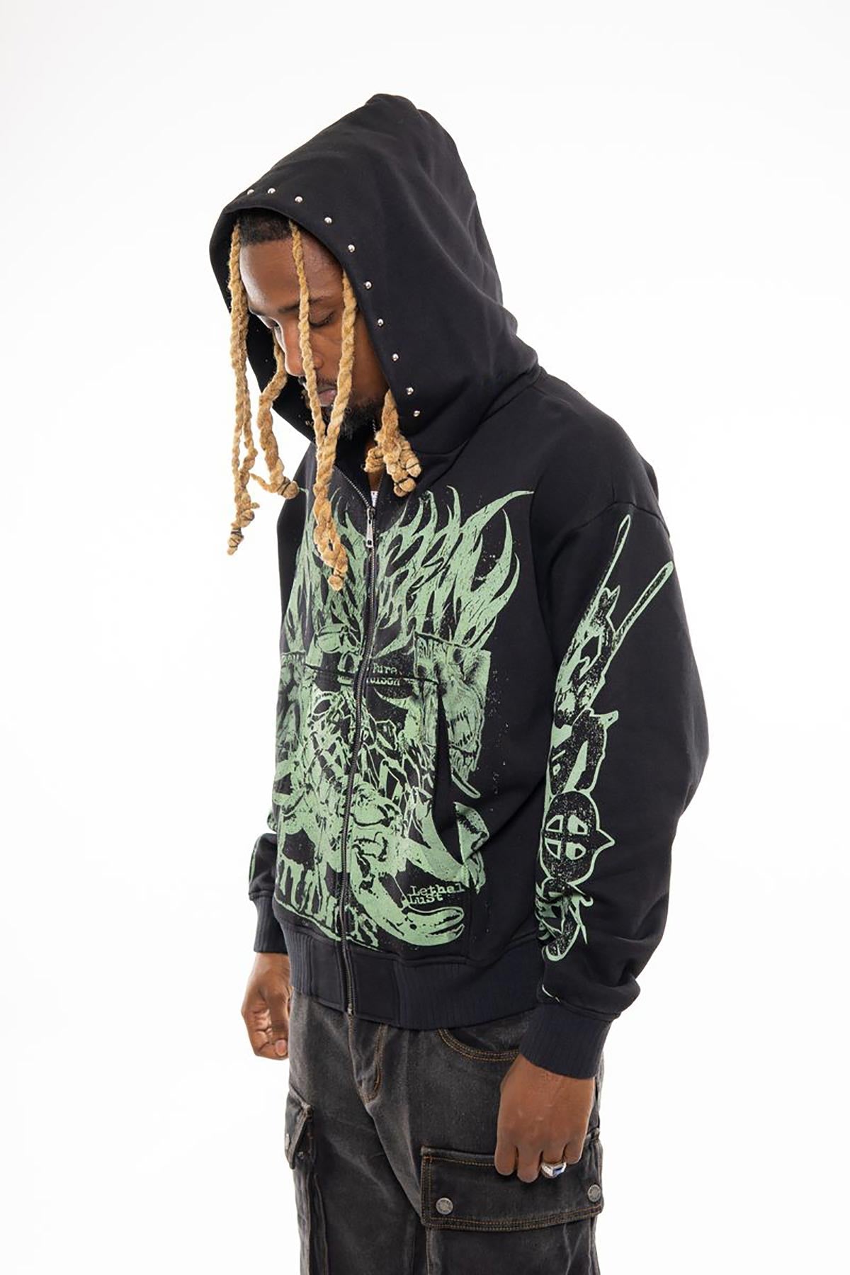 Scorpion oversized full zip hoodie