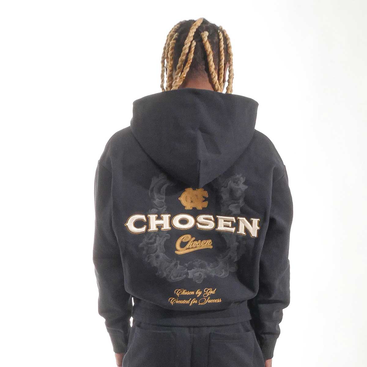 Washed quarter zip frame hoodie