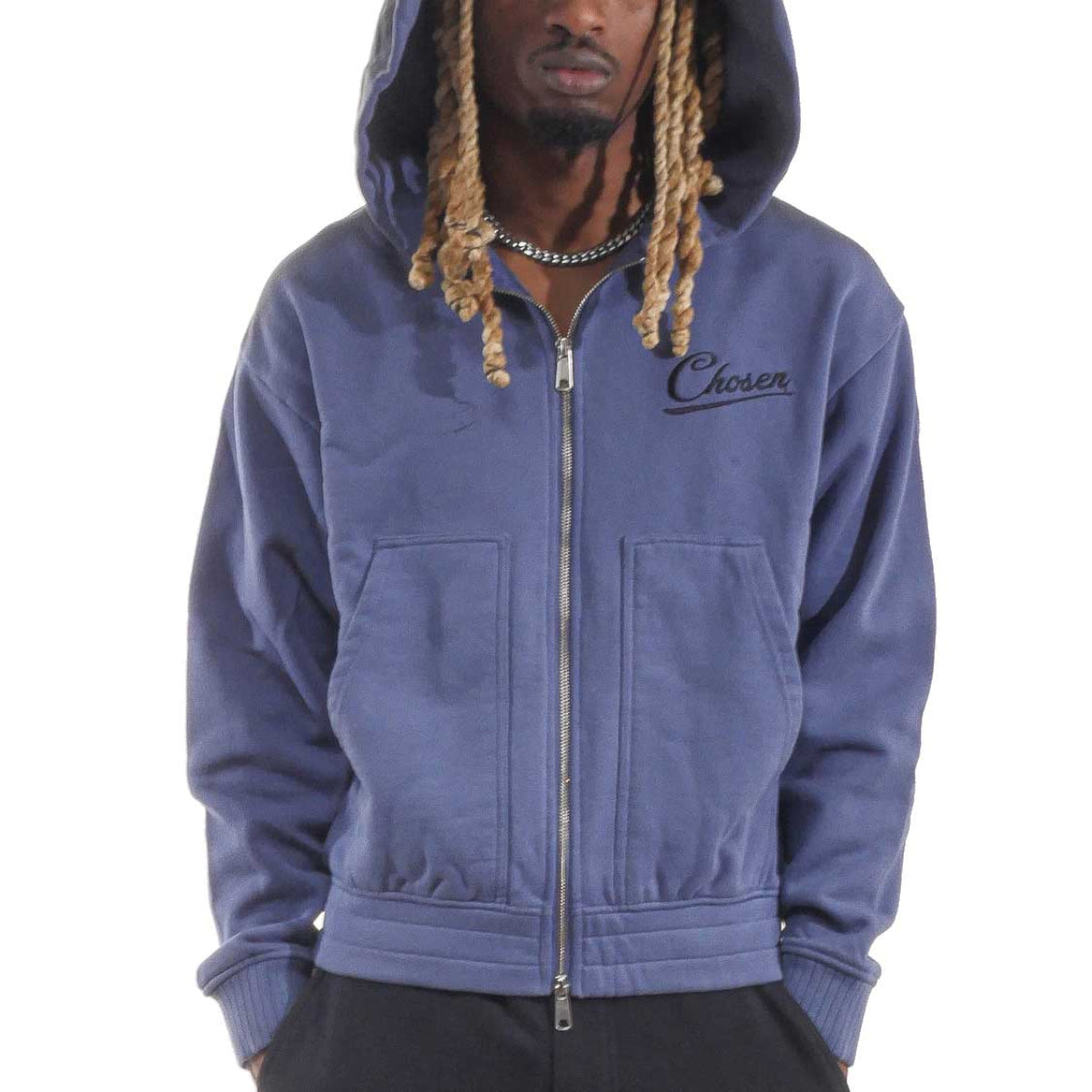 Chosen washed full-zip hoodie