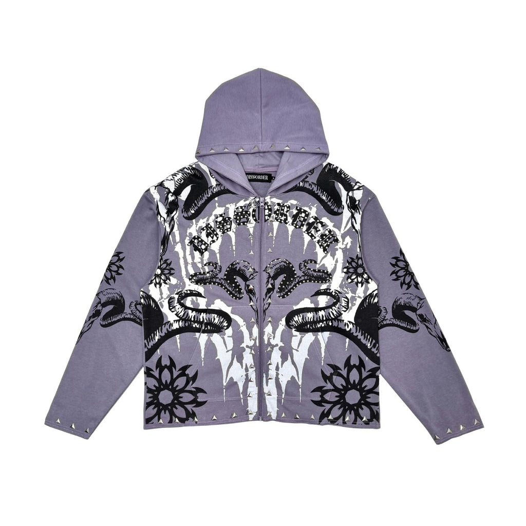 Diss the order skull zip up hoodie