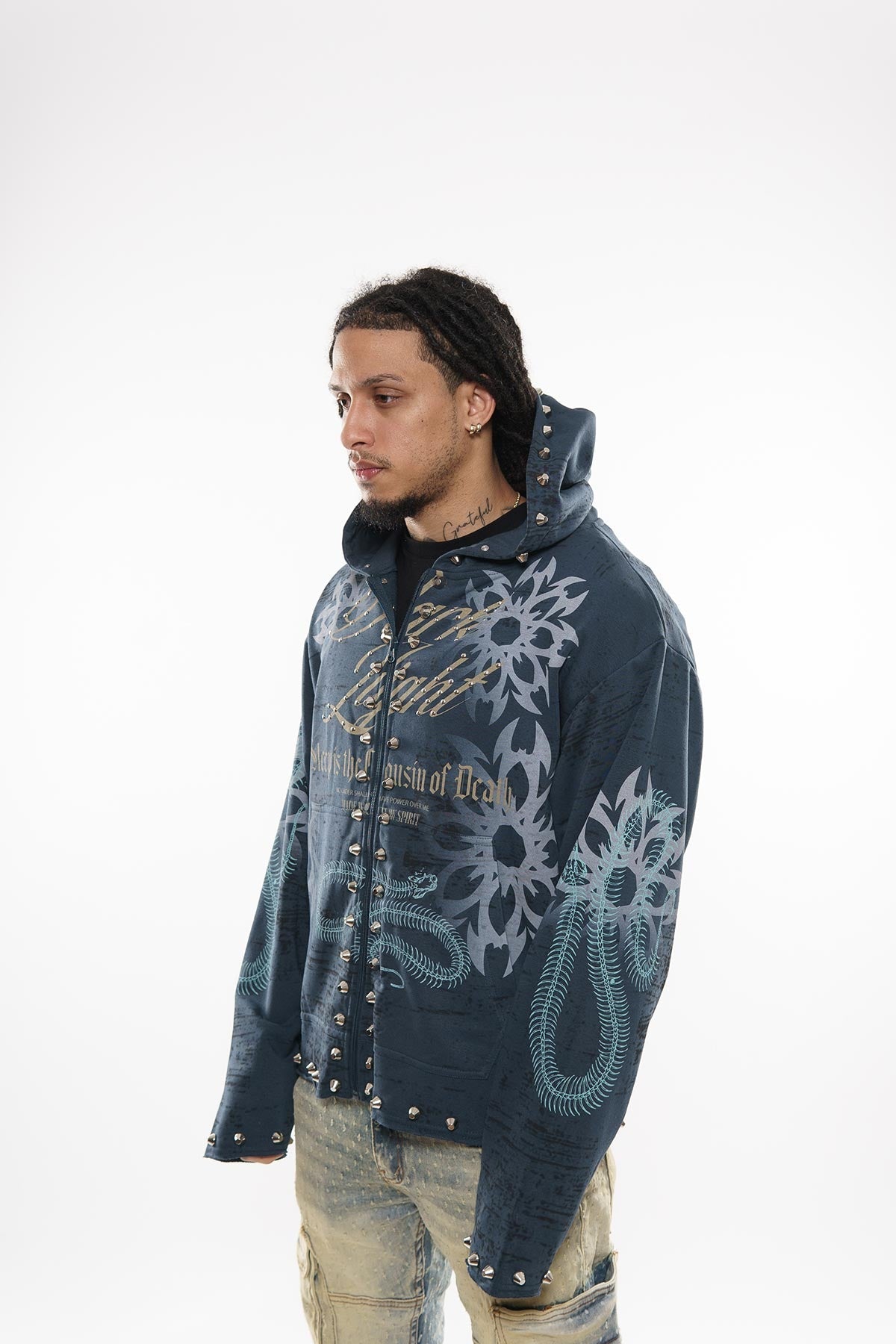 Sleep is the cousin of death zip up hoodie