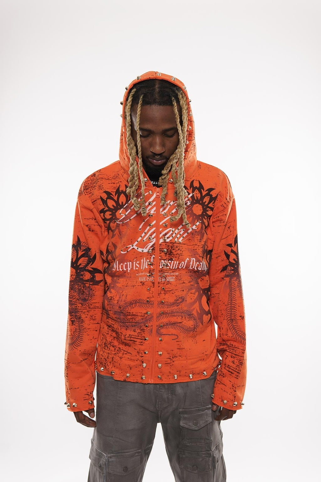 Sleep is the cousin of death zip up hoodie