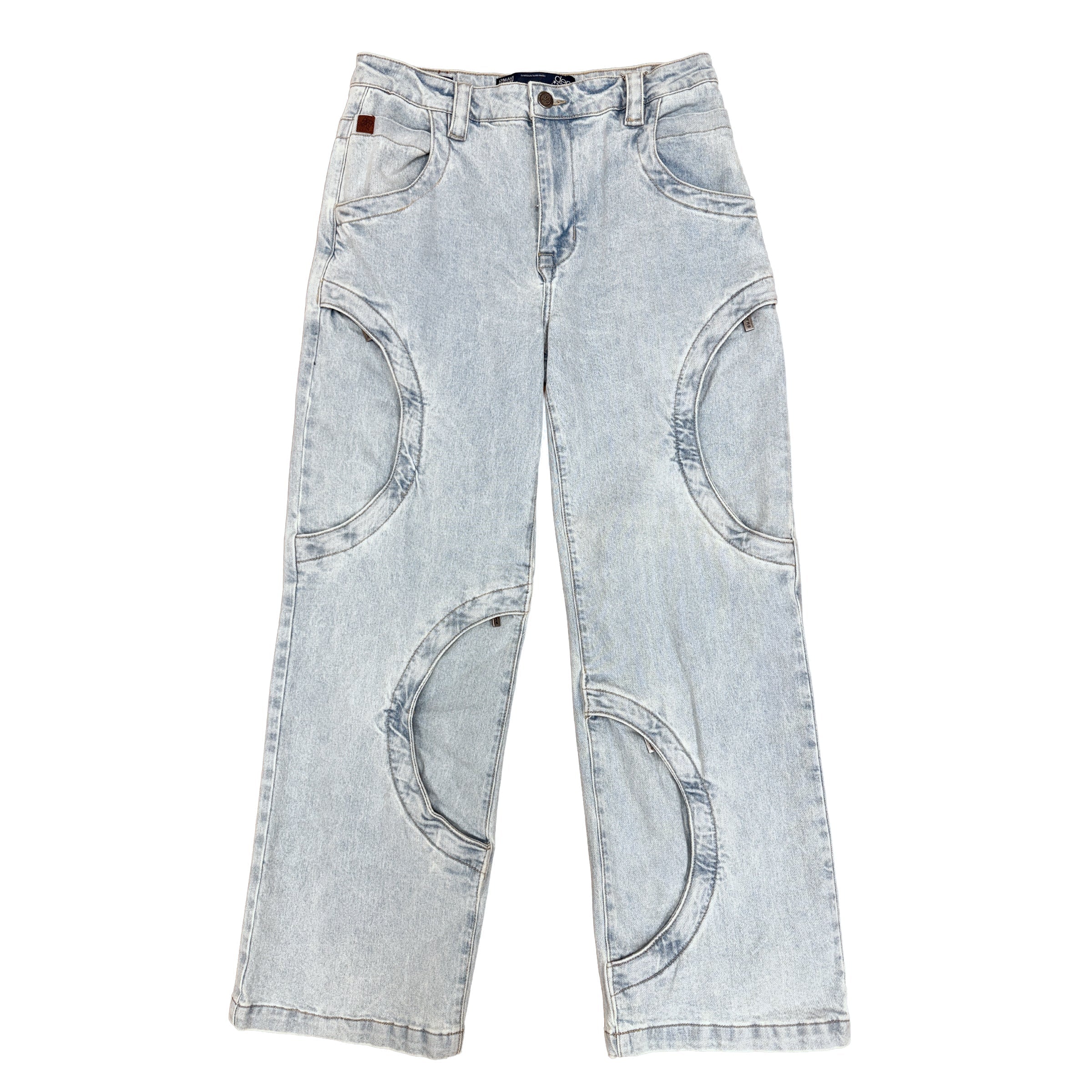 Baggy Round Pocket Denim Jeans