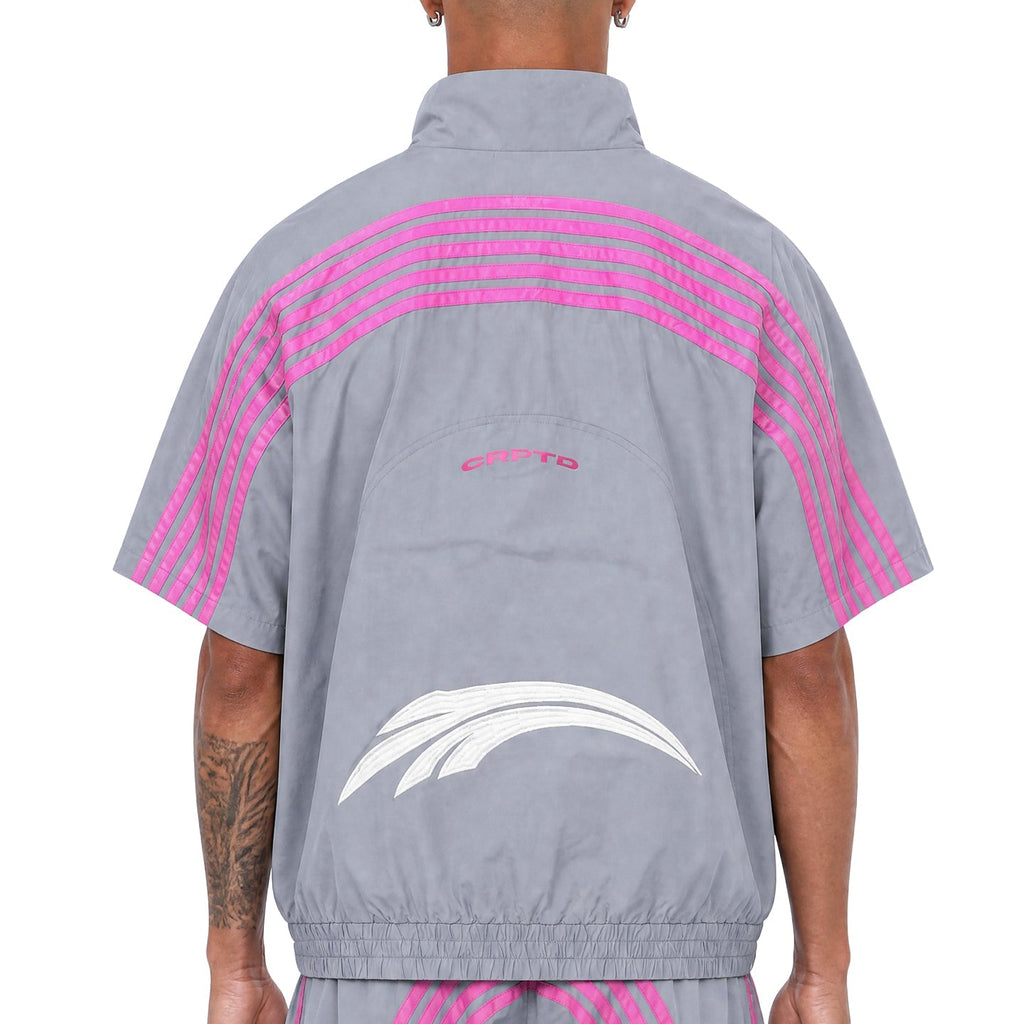 5 stripe nylon short set
