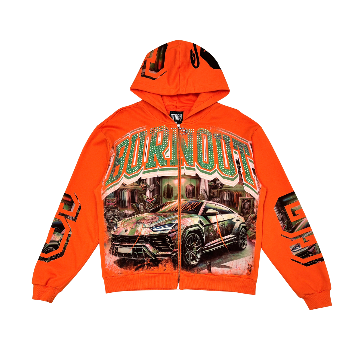 Stray burnout full-zip hoodie