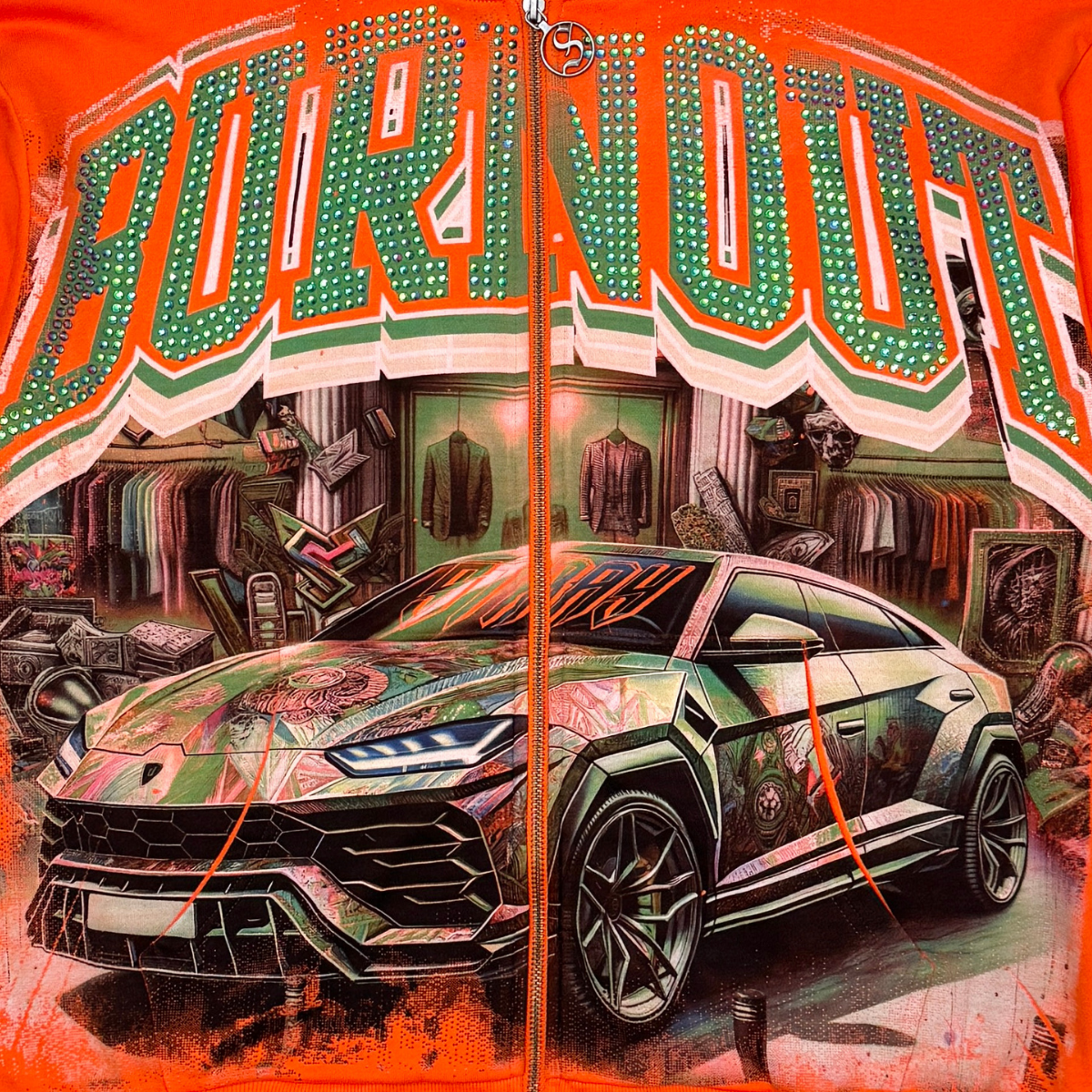 Stray burnout full-zip hoodie