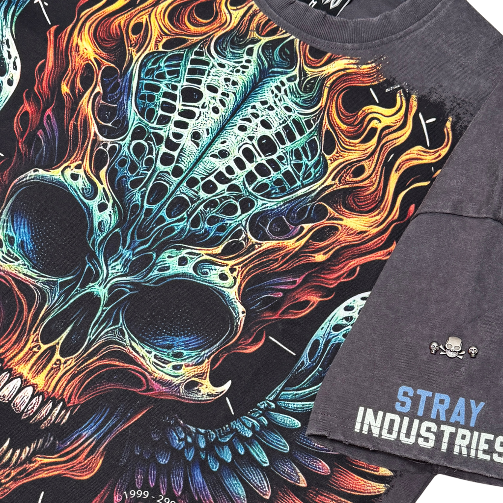 Burning skull tshirt