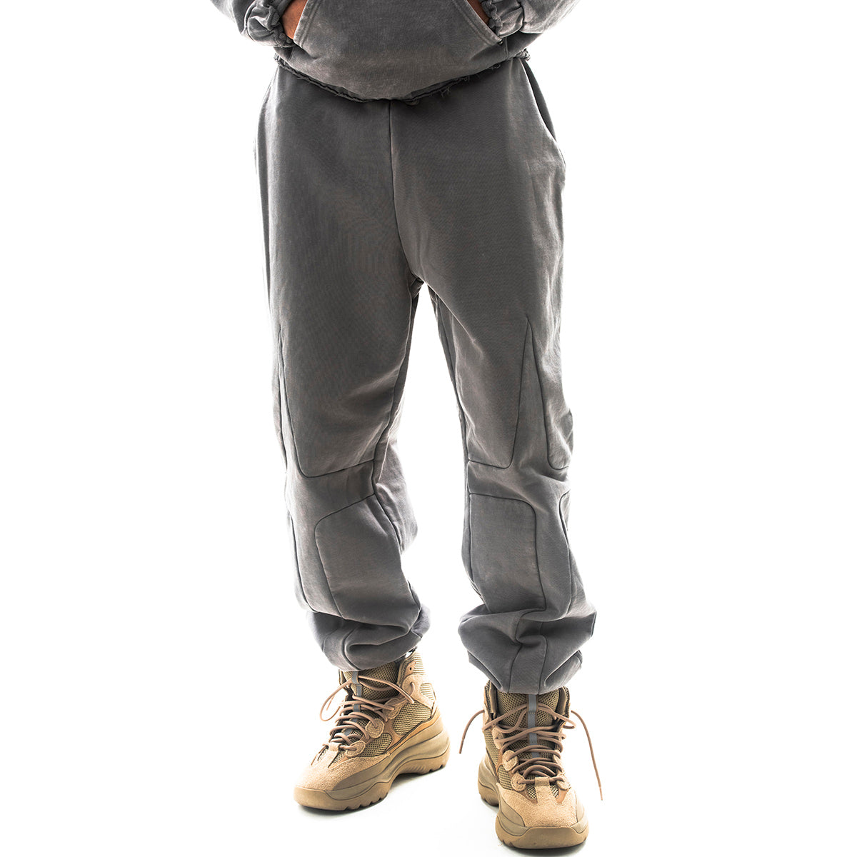 Garment-dyed heavyweight cotton fleece sweatpants