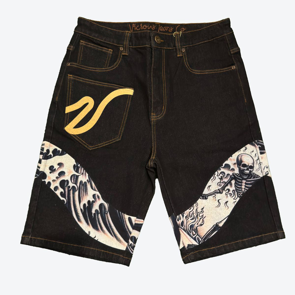 Skeleton surf jorts