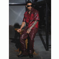 Tribal colorblock button up