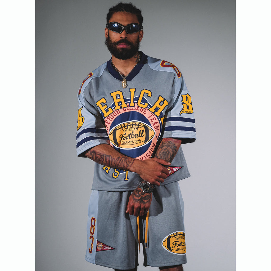 Patchwork jersey short