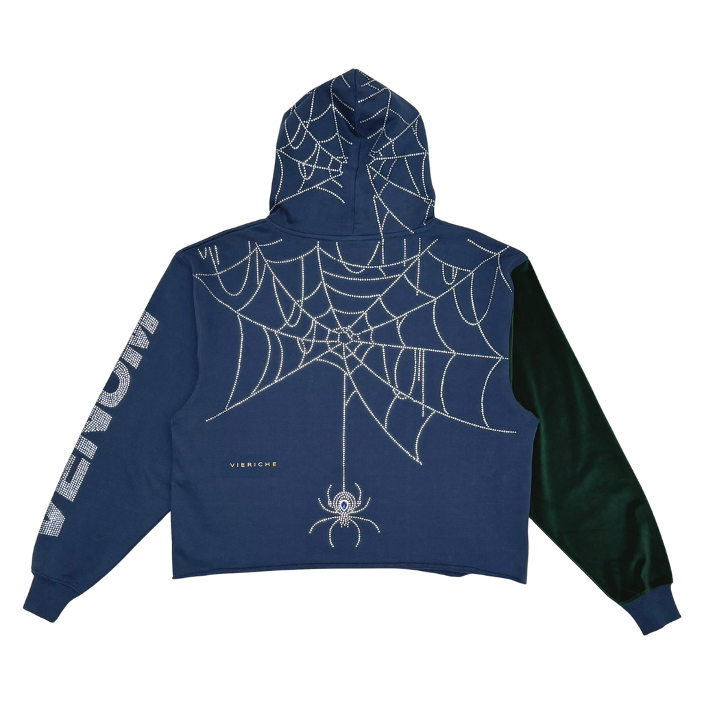 Venom biker cropped hoodie